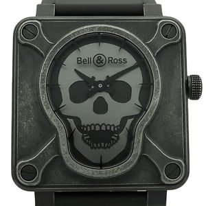 Bell & Ross Airborne 2 BR01-92-SAII Skull World 999 Limited Watch Rare Used Mint