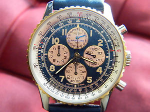 BREITLING NAVITIMER AIRBORNE CHRONOGRAPH AUTOMATIC DATE - STEEL 18K GOLD D33030