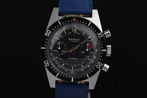 Arnex Chronographe Suisse Chronograph Diver Vintage Watch Rare model