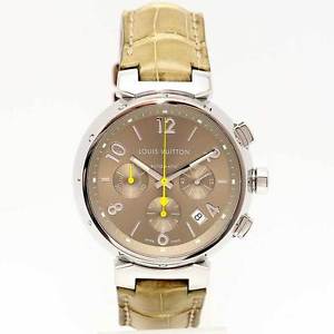 F / S Pre-owned LOUIS VUITTON Tambour Chronograph Men's Q1122 Automatic Winding