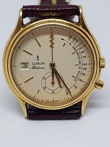 18k gold Corum medicus chronograph quartz