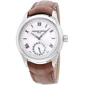 FREDERIQUE CONSTANT MEN'S BROWN LEATHER BAND AUTOMATIC WATCH FC-700MS5M6-DBR