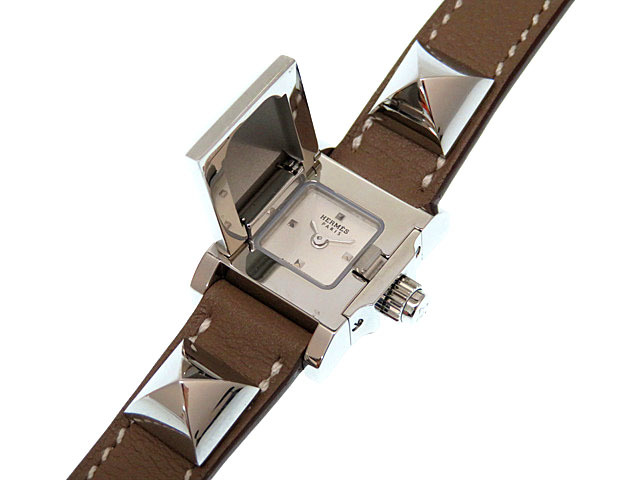 Authentic Hermes Medor Stainless Steel Quartz Women's Watch ME2.110  0032