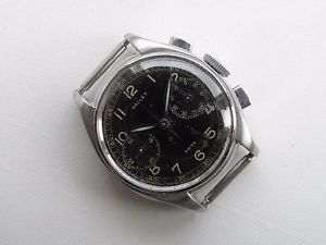 Extra Rare Edition Gallet Commander 45M Chronograph WWII 1940`s Military SSteel