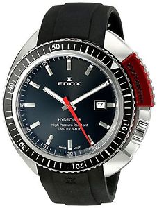 Edox Men's 53200 3NRCA NIN Hydro Sub Analog Display Watch with Black Band