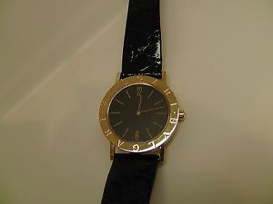 BVLGARI Uhr, 750 er Gold, Croco Band