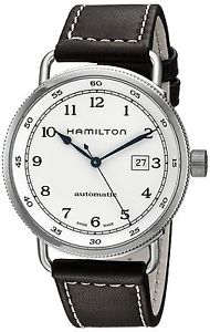 Hamilton Men's H77715553 Khaki Navy Stainless Steel Watch with Brown Band