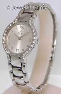 Ebel Beluga Stainless Steel Diamond Bezel/Dial Ladies Quartz Watch E9157428-20