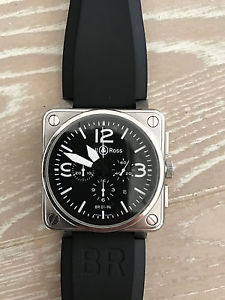Bell&Ross BR 01-94 S Chronograph WHITE BLACK Limited Edition STEEL CASE