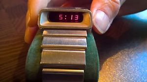 Girard Perregaux Casquette - LED Uhr Edelstahl - 70er Jahre - rares Sammlerstück