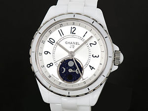Free Shipping Pre-owned CHANEL Men's J12 Firs De Lune H3404 Moon Phase