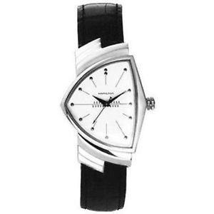 Hamilton H24411712 Womens White Dial Quartz Watch with Leather Strap