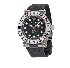 Charriol Men's Rotonde Analog Display Swiss Quartz Black Watch