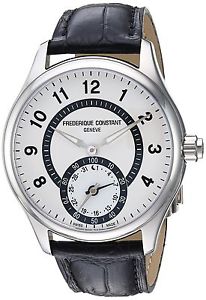 Frederique Constant Men's 'HSW' Swiss Quartz Stainless Steel and Leather Casual