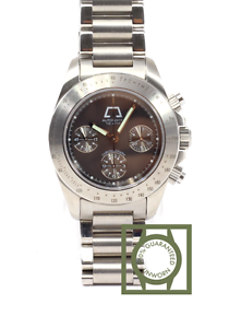 Anonimo Opera Meccana Chronograph full steel black dial NEW watch