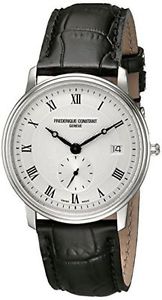 Frederique Constant Men's FC-245M4S6 Slim Line Analog Display Quartz Black Watch