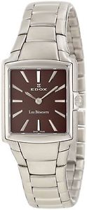 Edox Men's 28126 3 BRIN Les Bemonts Rectangular Ultra Slim Watch