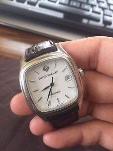 David Yurman Men's Thoroughbred Watch Stainless Steel Sapphire Crown Automatic