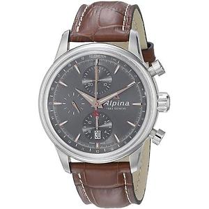 ALPINA MEN'S 42MM BROWN LEATHER BAND STEEL CASE AUTOMATIC WATCH AL-750VG4E6