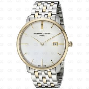 Frederique Constant Men's FC306V4S3B2 Slim Line Two-Tone Stainless Steel Watch