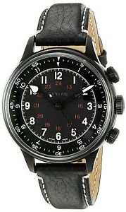 Bulova Accu Swiss Men's 65A107 Mechanical Hand Wind Black Strap Watch