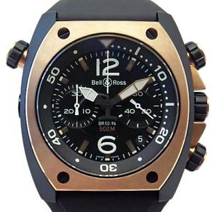 Free Shipping Pre-owned Bell & Ross Marine BR02-94 Chronograph Diver Men's