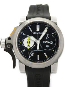 Auth GRAHAM Chronofighter RAC Trigger 2TRAS.B01A.L91B Automatic SS x Rubber Men