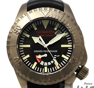 Girard Perregaux Sea Hawk II Pro Automatic Titanium Ref 49940 Watch Used Rare