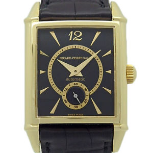 Girard Perregaux Vintage 1945 Ref 2593 Watch Used Black Gold K18 Mint