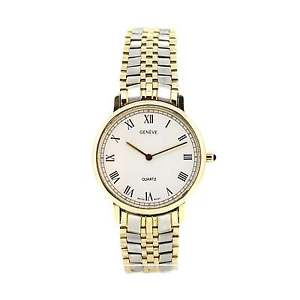 Gents Pre Owned Watch Geneve 14ct Yellow And White Gold