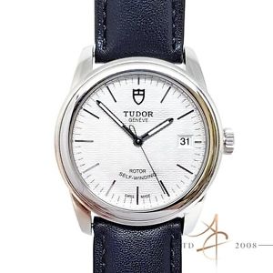 LNIB Tudor Glamour Date 55000 Textured Dial Automatic Watch Full Set Warranty