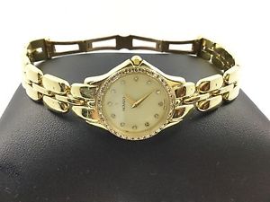 Ladies Movado 14K Yellow Gold Diamond Bezel & Dial Watch