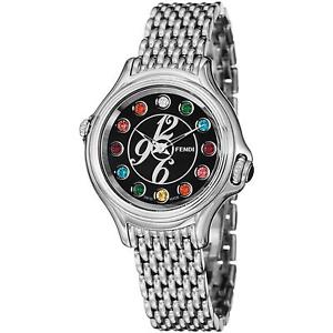 Fendi Crazy Carats Women's 33mm Silver Steel Bracelet & Case Watch F105021000T05
