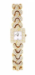 Ladies Square Face Diamond Dress Watch in 18k Yellow Gold by Tabbah--HM1793