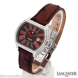 LANCASTER MADE IN ITALY DATE LADIES WATCH WITH 1.51CTW DIAMONDS. BRAND NEW
