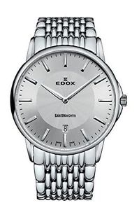 Edox Women's 57001 3M AIN Les Bemonts Analog Display Swiss Quartz Silver Watch