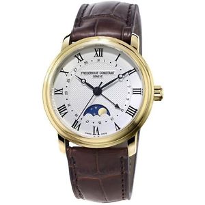 Frederique Constant Men's Classics Moonphase 40mm Leather Band Steel Case Automa
