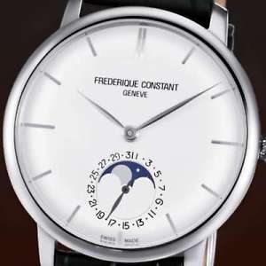 FreeShipping Pre-owned Frederique Constant Slimline Moon Phase Manufacture Watch