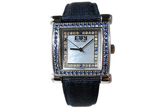 Effy Park Avenue Diamond/Sapphire 1.64 Tcw. Mother-of-Pearl Dial WatchZ00Z174DSO