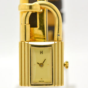 Auth HERMES KELLY Vintage Rare Item Hand-winding Women's Watch #4135
