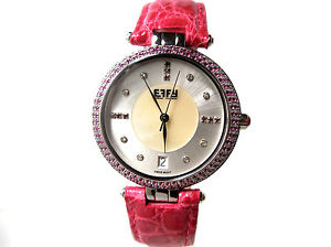 Effy Pink Sapphire 2.52  Tcw. Mother-of-Pearl Dial Ladies Watch #Z00Z209PPO