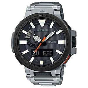 Casio PRX8000T-7A Mens Black Dial Dual Quartz Watch