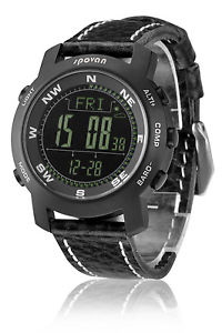 20x(Spovan BRAVO II Digital Compass Altimeter Outdoor Wrist Watches Black B W3Q7