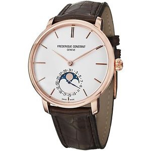 Frederique Constant Men's FC-705V4S4 Slim Line Rose Gold-Plated Automatic Watch
