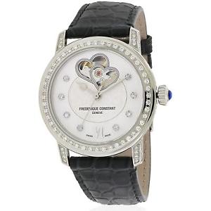 FREDERIQUE CONSTANT WOMEN'S 34MM SATIN BAND AUTOMATIC WATCH FC-310DHB2PPV6