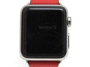 HERMES Apple Watch 18K White gold Stainless steel  Leather Wearable device