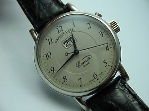 Comor Venus Grande Date 925 Silber Handaufzug Armbanduhr limitier auf 299 Stück