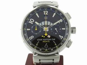 Authentic LOUIS VUITTON Tambour Regatta watch Flyback Chronograph LV Cup Q1021