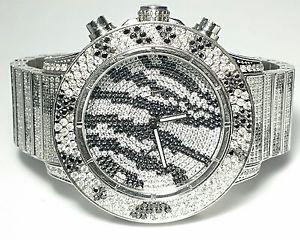 Icetime 16.00ct Safari Collection Diamond Watch With Joe Rodeo Box And Bands