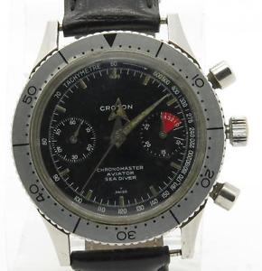 Croton Aviator Sea Diver Valjoux 92 Manual Winding 38mm Rare Vintage Watch